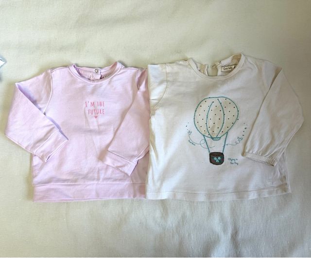 Lote 9 camisetas niña 6-9 meses