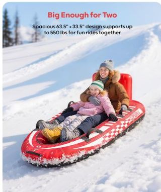 Trineo inflable para 2 personas