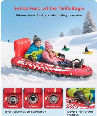 Trineo inflable para 2 personas