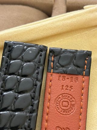 Correa de reloj negra 18mm para Longines