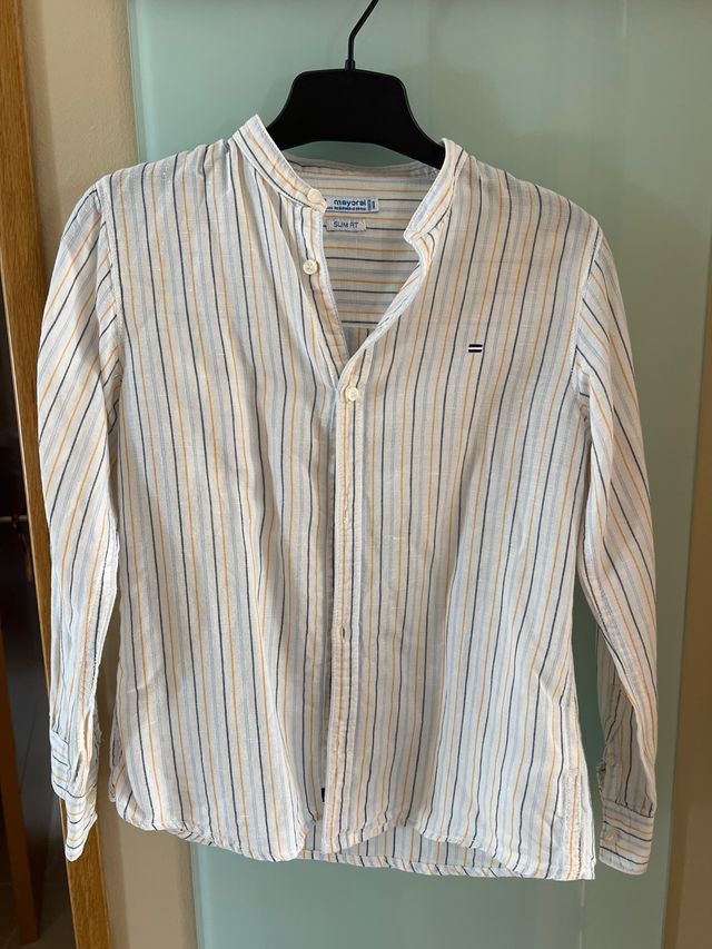 Camisa niño Mayoral rayas slim fit