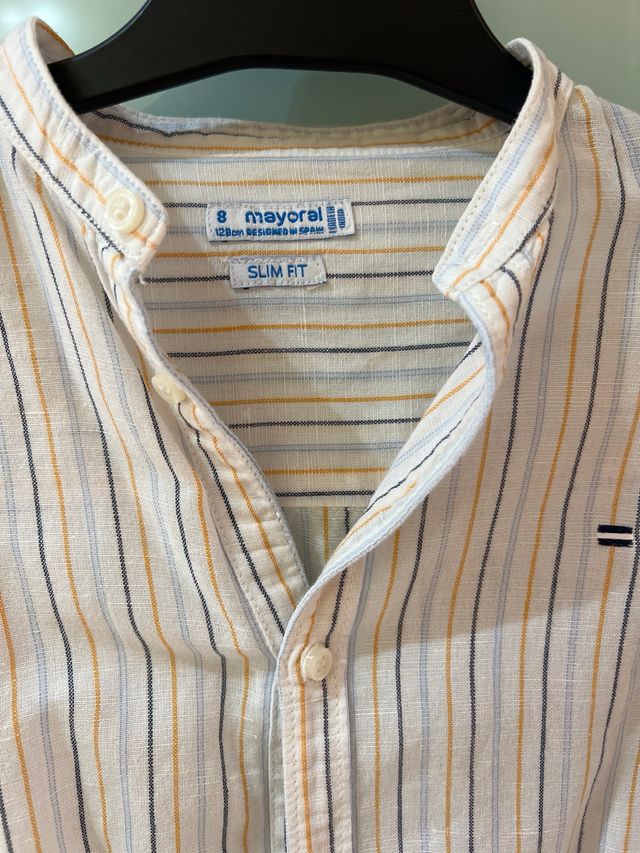 Camisa niño Mayoral rayas slim fit