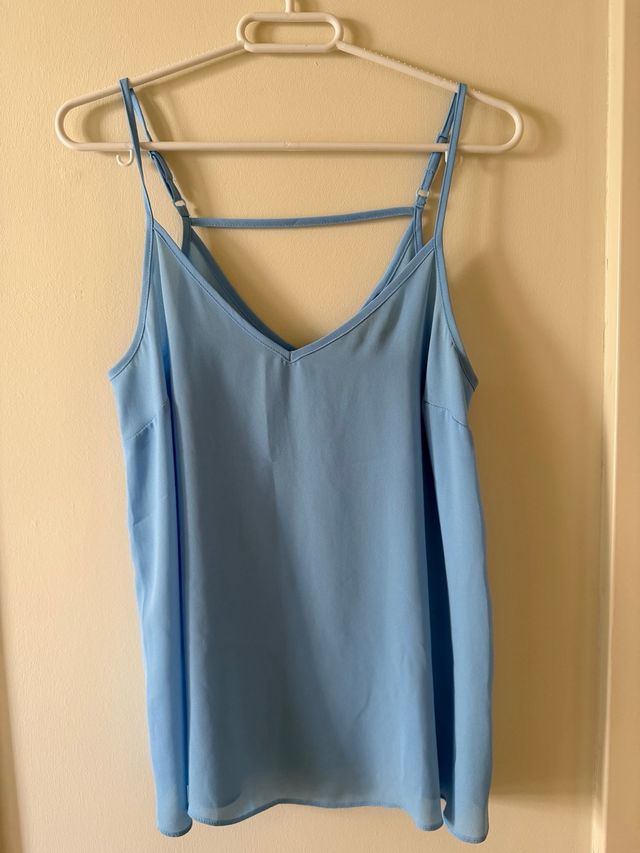 Camiseta tirantes azul