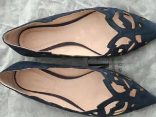 Bailarinas Zara Piel Troqueladas Vintage