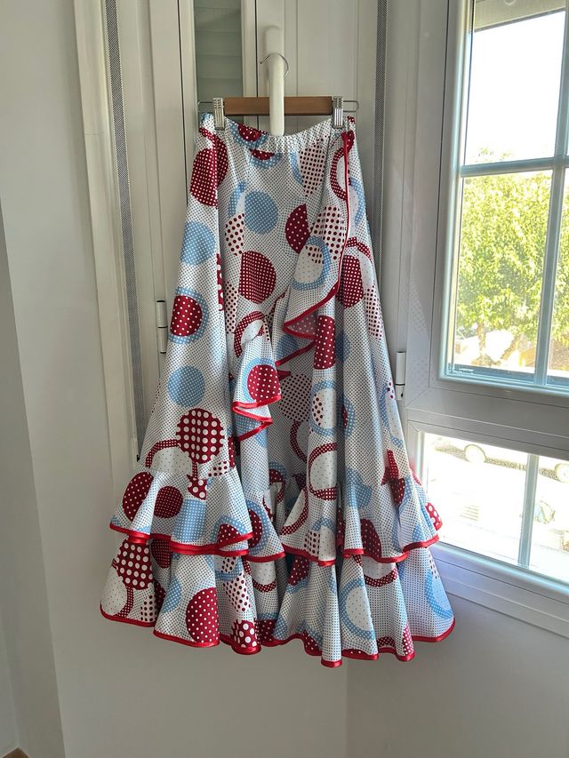 Falda flamenca niña lunares