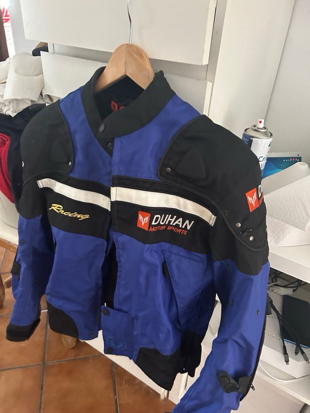 Chaqueta Moto Azul y Negra