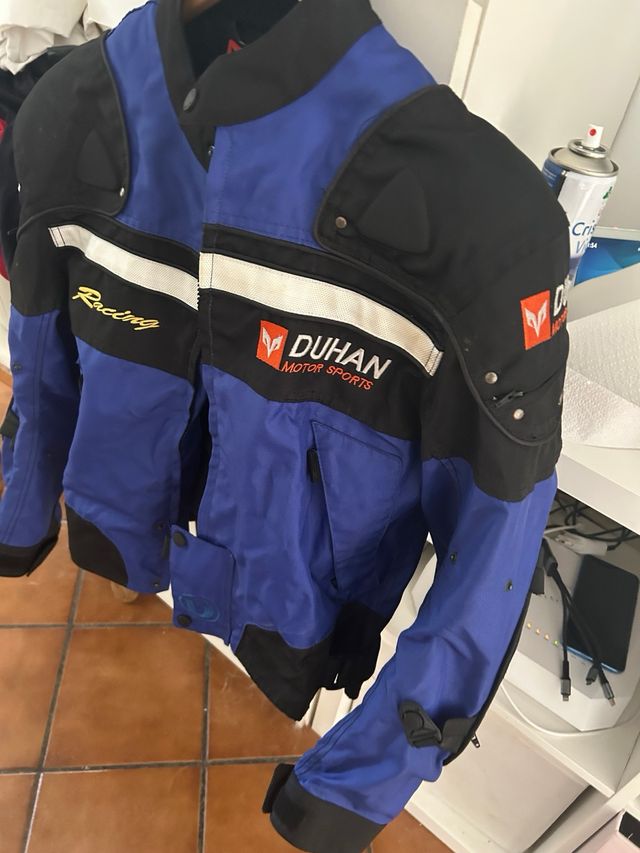 Chaqueta Moto Azul y Negra