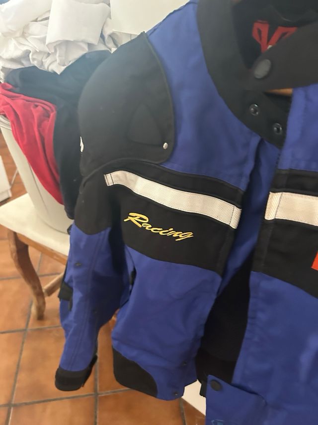 Chaqueta Moto Azul y Negra