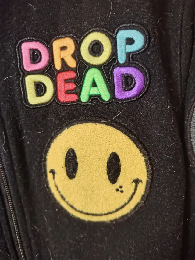 Chaqueta Bomber Drop Dead Negra Multicolor