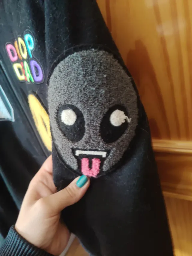 Chaqueta Bomber Drop Dead Negra Multicolor