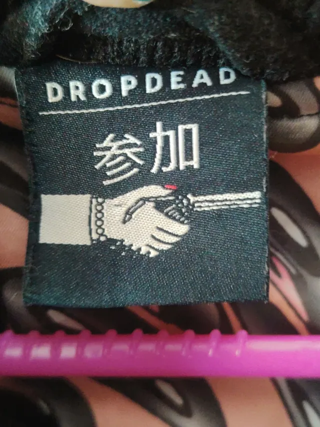 Chaqueta Bomber Drop Dead Negra Multicolor