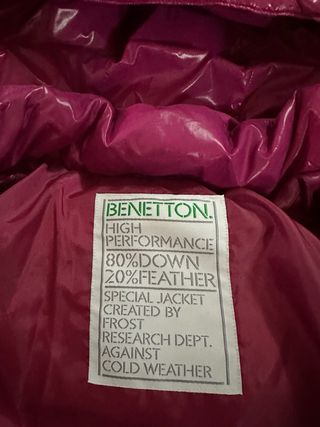 Piumino Benetton fucsia taglia tg 46