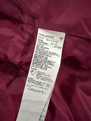 Piumino Benetton fucsia taglia tg 46
