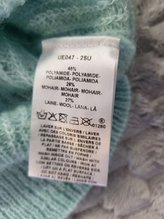 Jersey Caroll Paris Mohair Lana Teal Talla XS