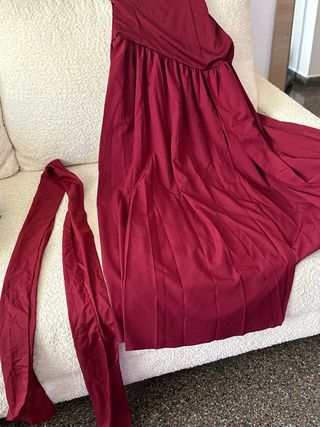 Vestido largo elegante vino, burgundy