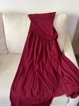 Vestido largo elegante vino, burgundy