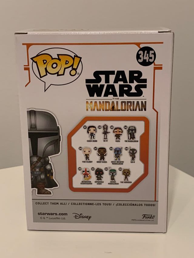 Funko Pop 345 Mandalorian Chrome Star Wars Nuevo