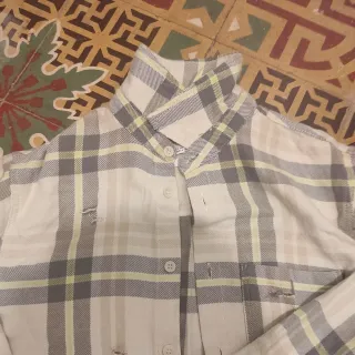 Camisa Zara cuadros distressed