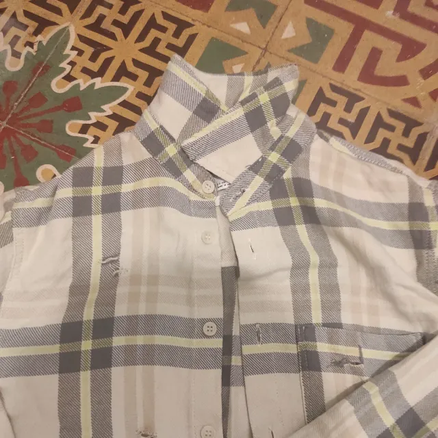Camisa Zara cuadros distressed
