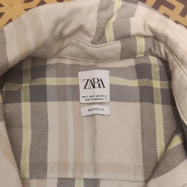 Camisa Zara cuadros distressed