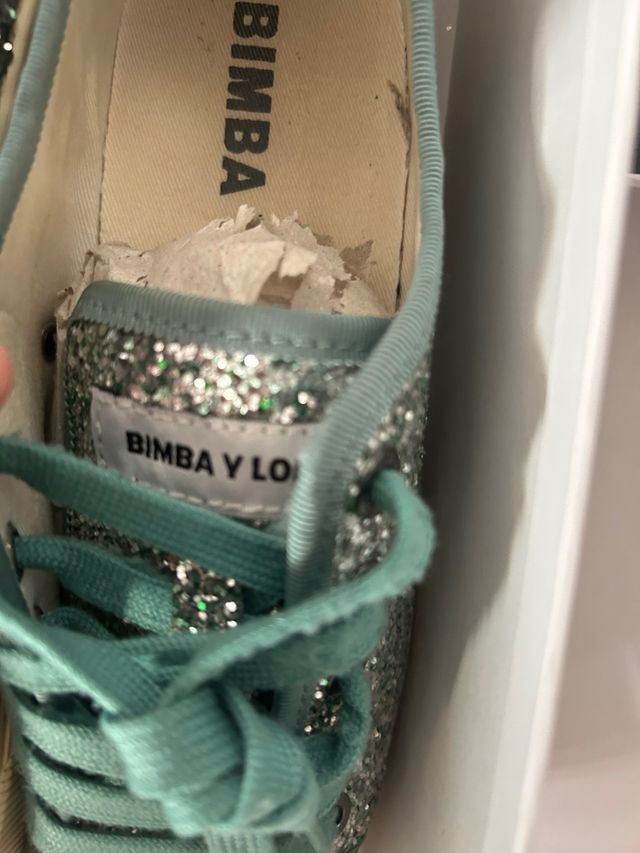 Zapatillas Bimba y Lola Glitter Plata/Verde