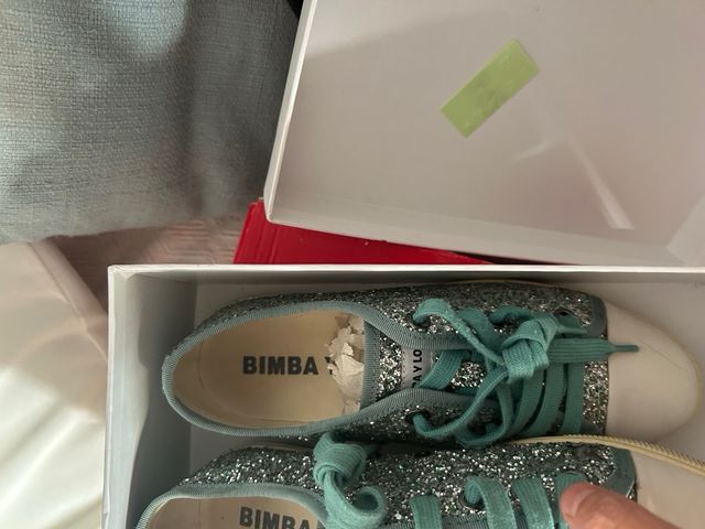Zapatillas Bimba y Lola Glitter Plata/Verde