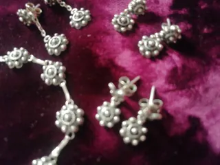 Antiguo, Pulsera y pendientes plata