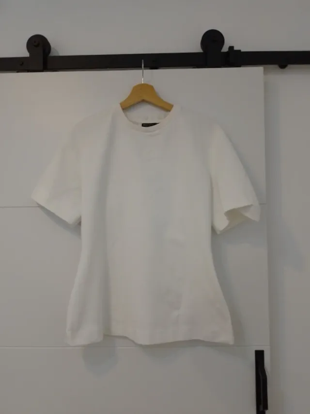 Mango Selection Top Peplum Blanco