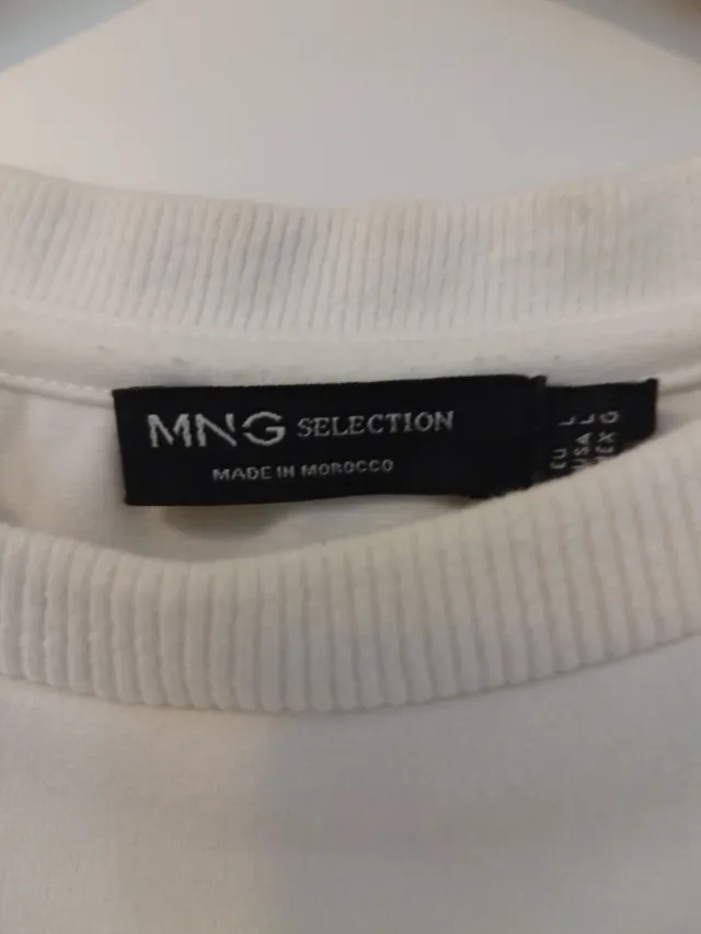 Mango Selection Top Peplum Blanco