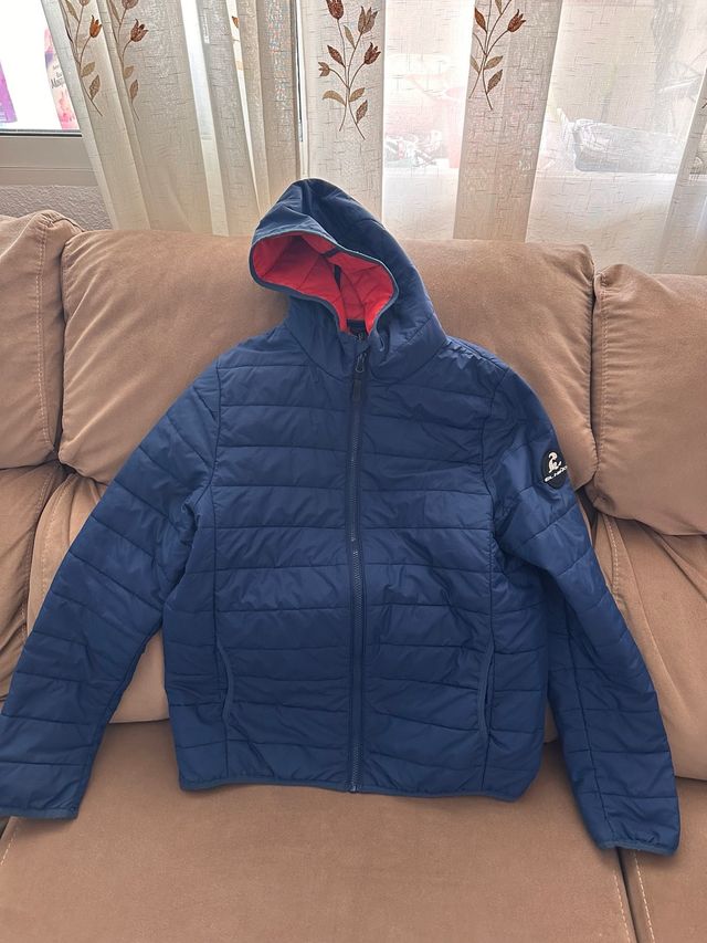 Chaqueta azul con capucha Talla 16