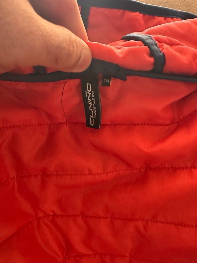 Chaqueta azul con capucha Talla 16