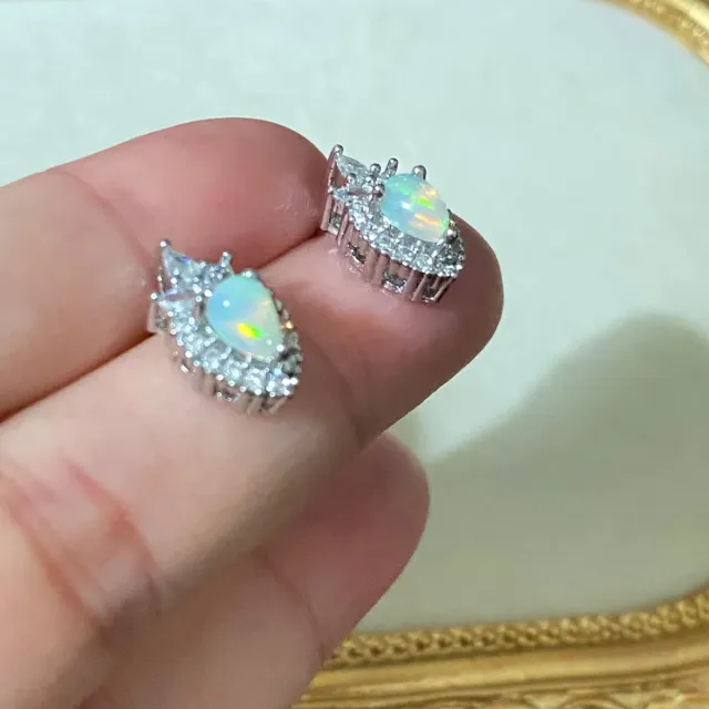 Pendientes de Ópalo Natural