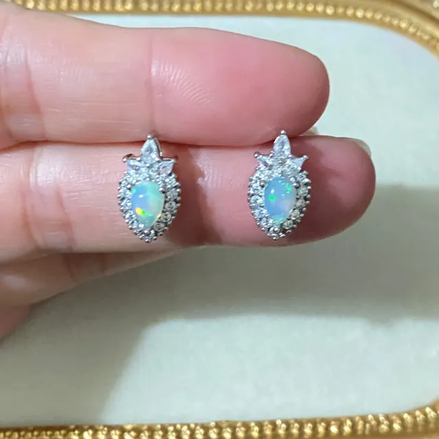 Pendientes de Ópalo Natural