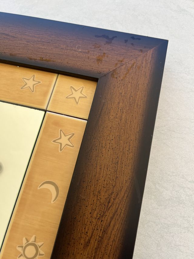 Espejo de pared - madera y ceramica L