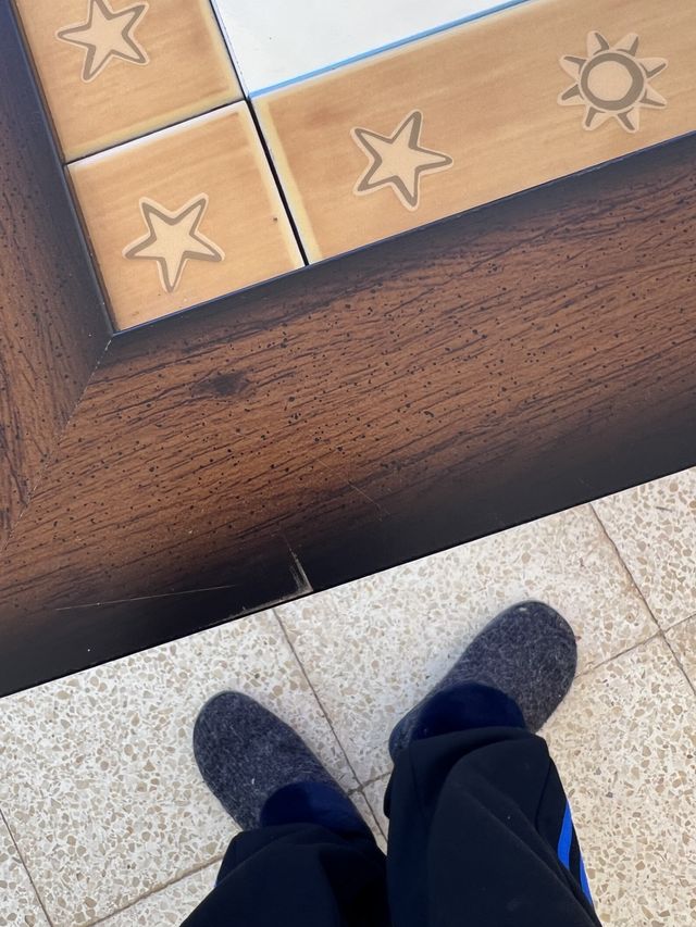 Espejo de pared - madera y ceramica L