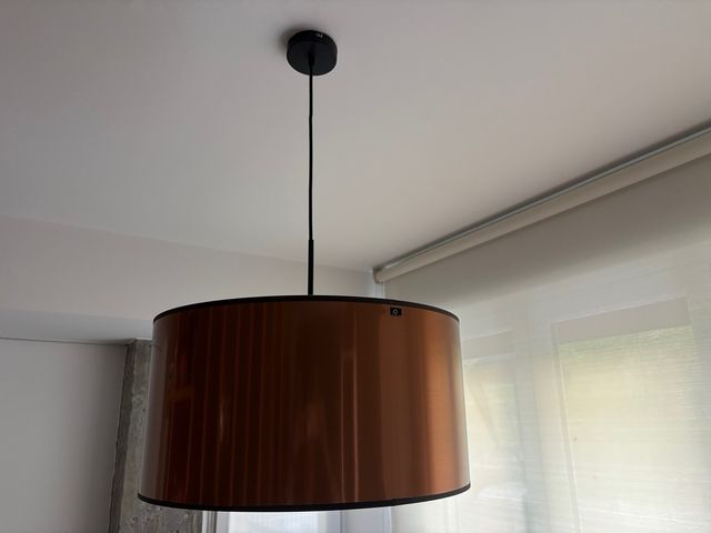 Lámpara colgante pantalla cobre 50cm