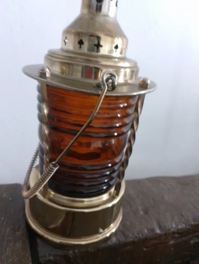 Lampada a Bottiglia Nautica Antica Ambra
