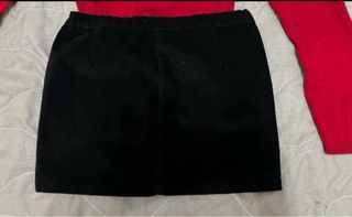 mini gonna ragazza in velluto