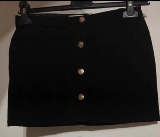 mini gonna ragazza in velluto