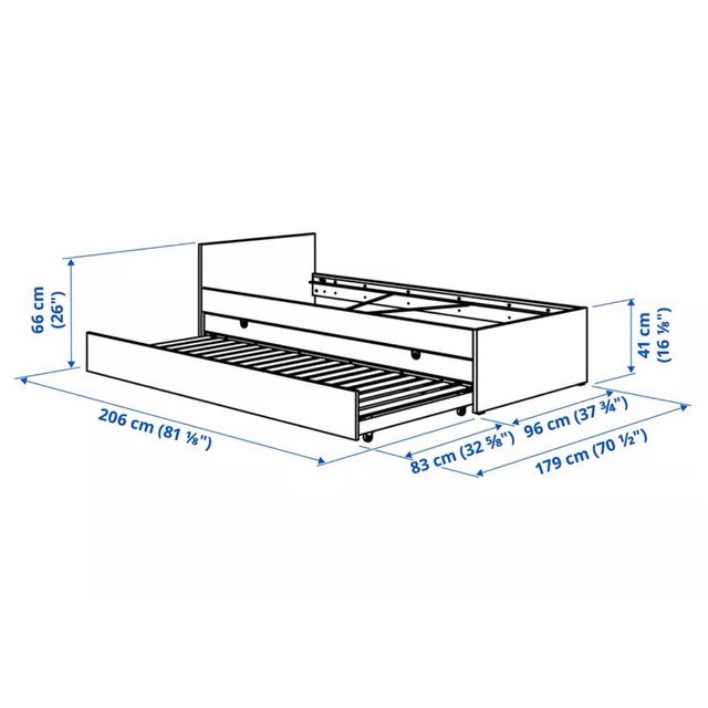 Letto IKEA VIHALS con letto estraibile