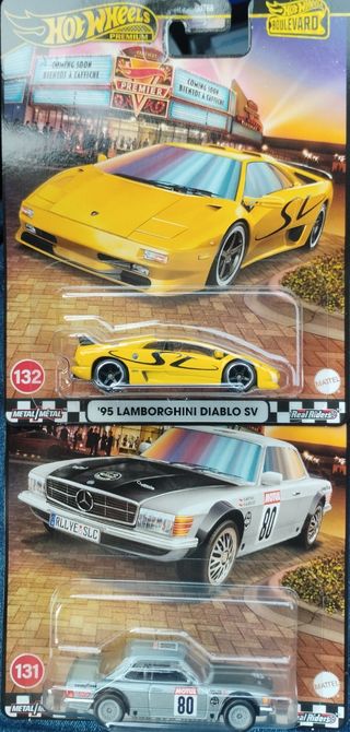 Lote Hot Wheels Diablo SV y Mercedes 500 SLC