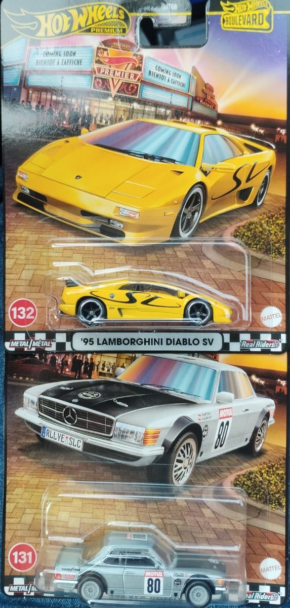 Lote Hot Wheels Diablo SV y Mercedes 500 SLC