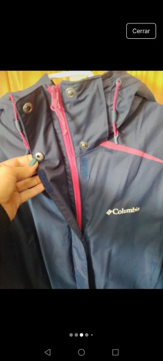 Chaqueta Columbia Azul y Rosa