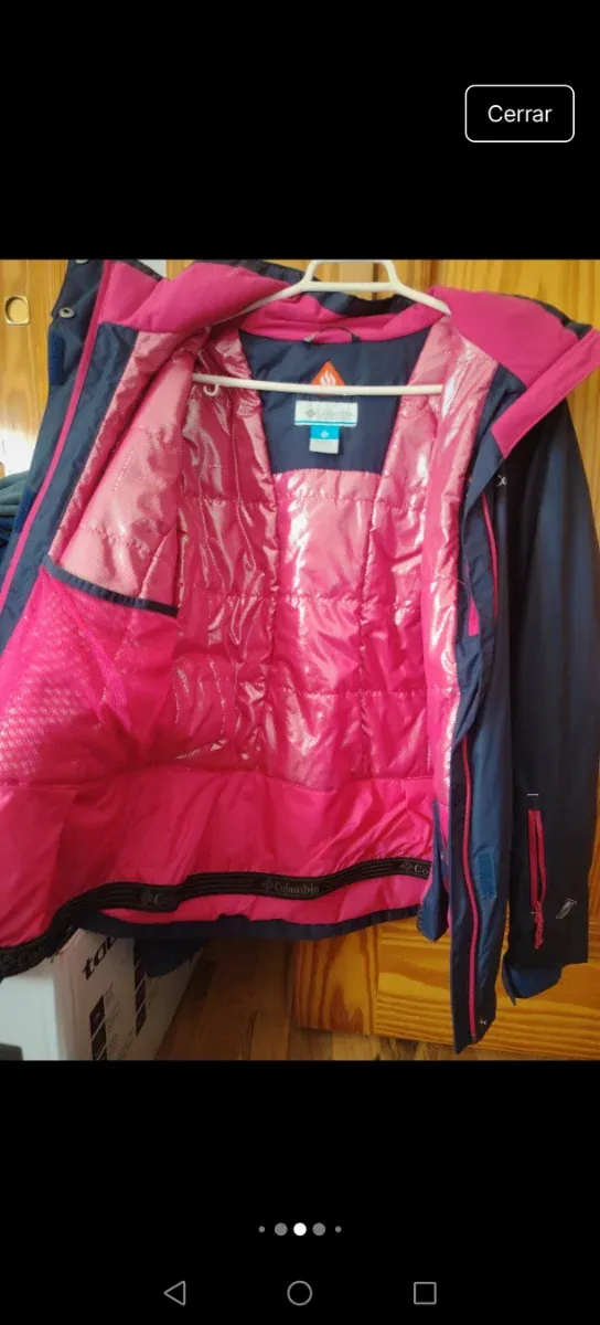 Chaqueta Columbia Azul y Rosa
