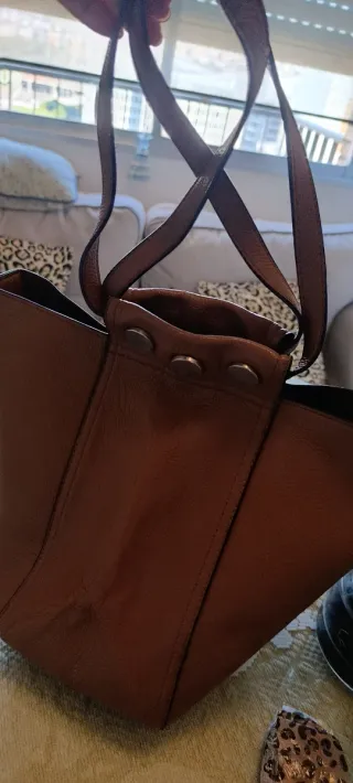 Bolso Zara Gran Tamaño Marrón Nuevo