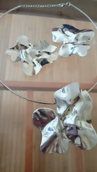 Conjunto Collar y Pendientes Plata Zara