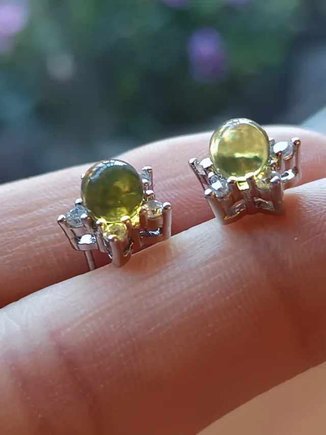 Pendientes de estrella Ámbar y Plata 925