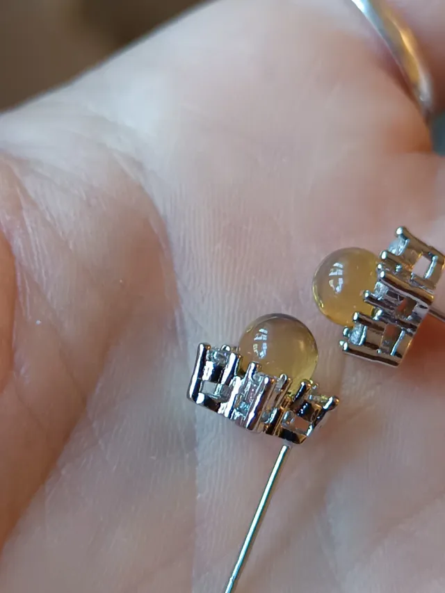 Pendientes de estrella Ámbar y Plata 925