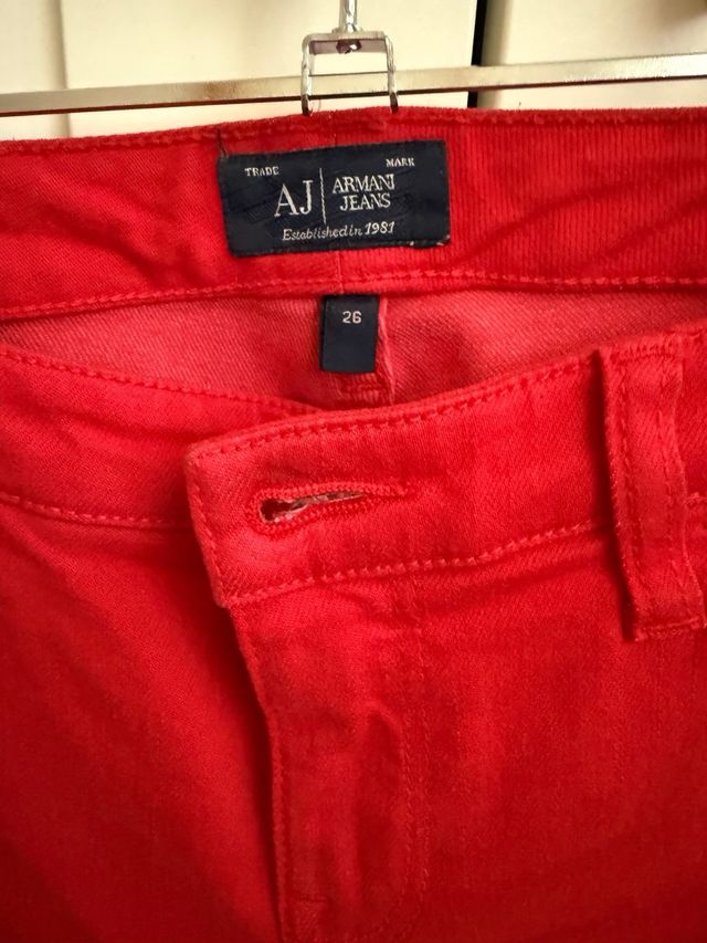 Vaqueros Armani Jeans Rojos Talla 26