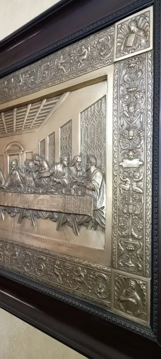 Cuadro La Última Cena en metal